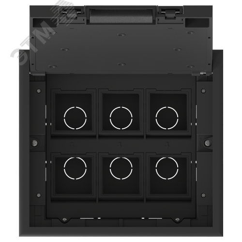 Люк MultiDeS на 12 модулей IP40 для фальшпола с монтажной коробкой тип MDK10