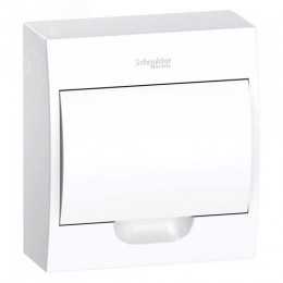 Щит распределительный навесной белый City9 (ЩРн-П-8) дверь белая на 8 модулей IP40