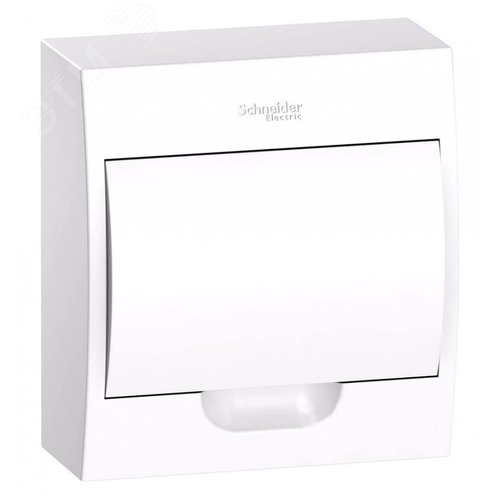 Щит распределительный навесной белый City9 (ЩРн-П-8) дверь белая на 8 модулей IP40