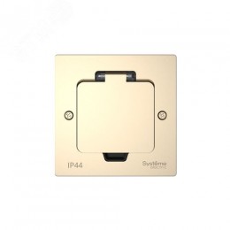 Лючок MultiDeS на 2 модуля IP44 с монтажной коробкой для стены фальшпола стола НИКЕЛЬ тип MDK20