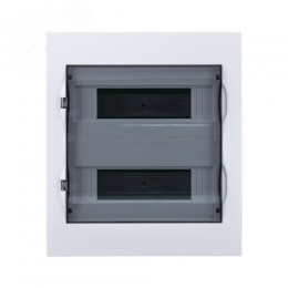 Щит распределительный встраиваемый белый City9 (ЩРв-П-24) дверь прозрачная на 24 модуля IP40