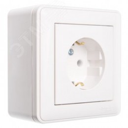 W59 коробка подъемная для наружного монтажа с рамкой 1-местная, белый