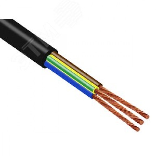 Провод ПВС 3х2.5 черный ТРТС
