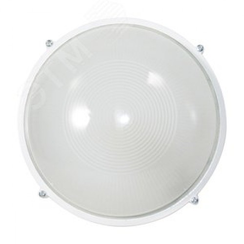 Светильник НПП-03-100-009 IP65 Банник 1101 Круг большой матовый/корпус белый