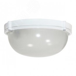 Светильник НПП-03-100-009 IP65 Банник 1101 Круг большой матовый/корпус белый