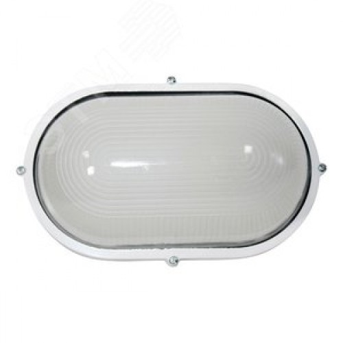 Светильник НПП-03-100-017 IP65 Банник 1201 Овал большой матовый/корпус белый