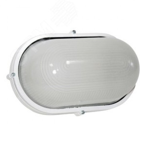 Светильник НПП-03-100-017 IP65 Банник 1201 Овал большой матовый/корпус белый