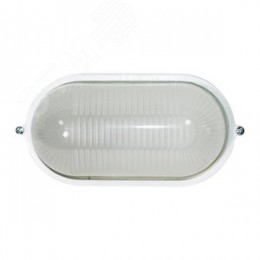 Светильник НПП-03-60-021 IP65 Банник 1401 Овал малый матовый/корпус белый