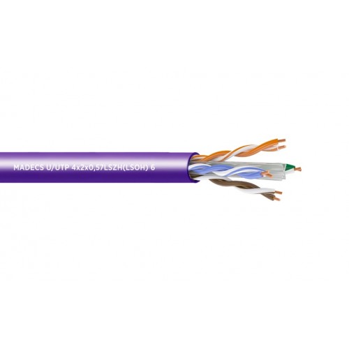 Кабель витая пара U/UTP 4PR 23AWG Cat.6 LSZH(LSOH) неэкранированная с ограниченным выдел(DCM Test Report) Польша