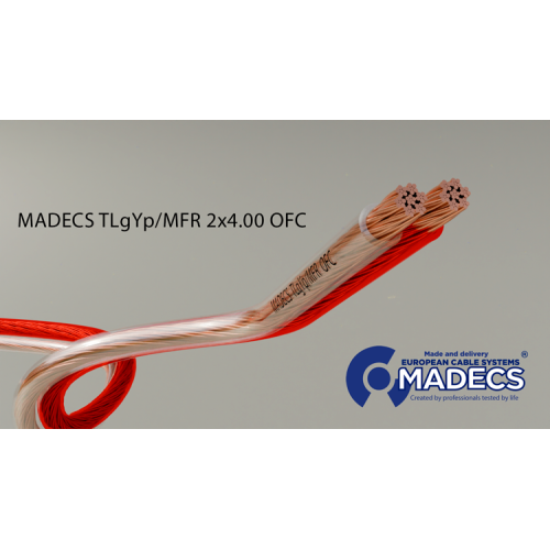 Кабель акустический TLgYp/MFR 2x4.00 прозрачный Польша