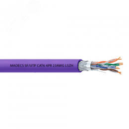 Витая пара SF/UTP CAT6 4PR 23AWG LSZH(LSOH)       экранированная с ограниченным выделением дыма(DCM Test Report) Польша ЕКС