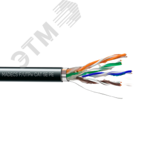 Витая пара F/UTPw 4PR 24AWG Cat.5e OUTDOOR Наружная экранированная с гидрофобным заполнением(DCM Test Report) Польша