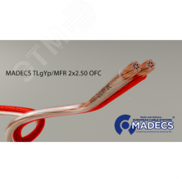Кабель акустический TLgYp/MFR 2x2.50 прозрачный Польша