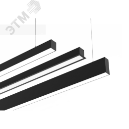 Светильник светодиодный Angusta High 1505x35x90 мм подвесной 30 Вт 3000 К IP40 RAL9005 черный муар с рассеивателем опал