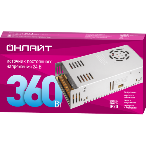 Драйвер 360w OD-P360-IP20-24V