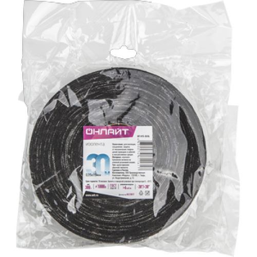 Изолента ОНЛАЙТ 61 161 OIT-H15-30/BL ХБ черная 300г 0,35х15мм 30м