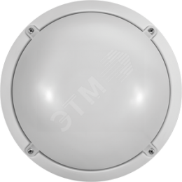 Светильник светодиодный ДБП-12w 6500К 900 Лм круглый пластиковый IP65 белый