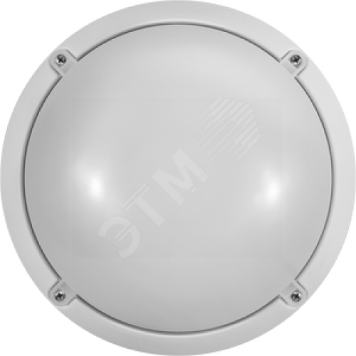 Светильник светодиодный ДБП-12w 6500К 900 Лм круглый пластиковый IP65 белый