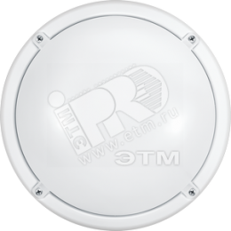 Светильник светодиодный ДБП-12w с оптико-акустическим датчиком 4000K 900Лм круглый пластиковый IP65 белый