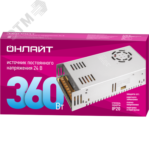 Драйвер 360w OD-P360-IP20-24V