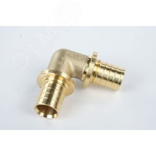 Угольник 32 90 град. аксиальный, латунь DZR