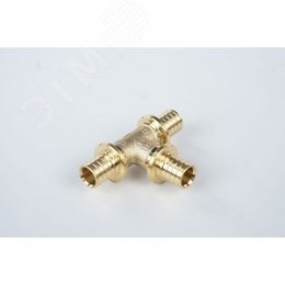 Тройник 16 равносторонний, аксиальный, латунь DZR