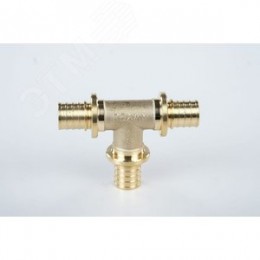 Тройник 16 равносторонний, аксиальный, латунь DZR