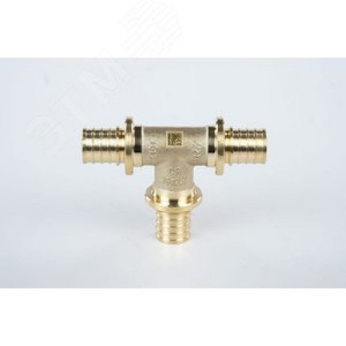 Тройник 16 равносторонний, аксиальный, латунь DZR
