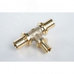 Тройник 20х16х20 переходной, аксиальный, латунь DZR