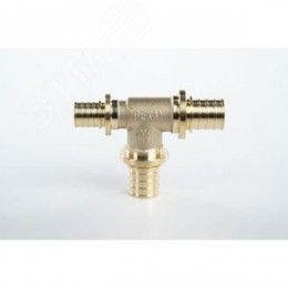 Тройник 25х25х20 переходной, аксиальный, латунь DZR