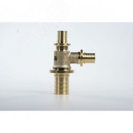 Тройник 25х16х16 переходной, аксиальный, латунь DZR