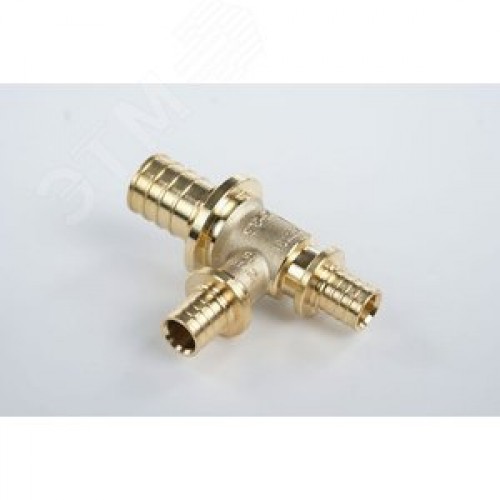 Тройник 20х16х16 переходной, аксиальный, латунь DZR