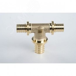 Тройник 16х20х16 переходной, аксиальный, латунь DZR