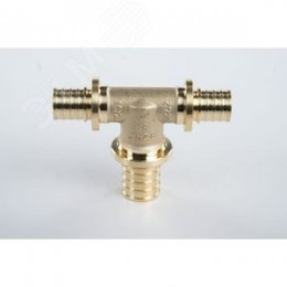 Тройник 16х20х16 переходной, аксиальный, латунь DZR