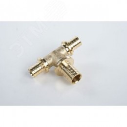 Тройник 20х25х20 переходной, аксиальный, латунь DZR