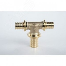 Тройник 20х25х20 переходной, аксиальный, латунь DZR