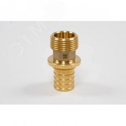 Переходник 25х3/4'НР с наружной резьбой, аксиальный, латунь DZR