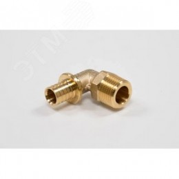 Угольник 25х3/4'НР переходной с наружной резьбой, аксиальный, латунь DZR