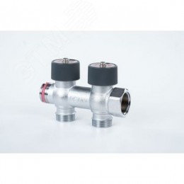 Коллектор распределительный G3/4 2 отвода G3/4 с  плавной регулировкой