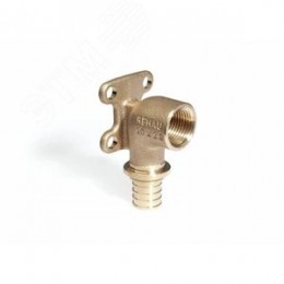 Угольник 16х1/2'ВР настенный с квадратными фланцами, аксиальный, латунь