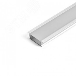 Профиль встраиваемый алюминиевый 1 м матовый экран 2 заглушки для светодиодных лент