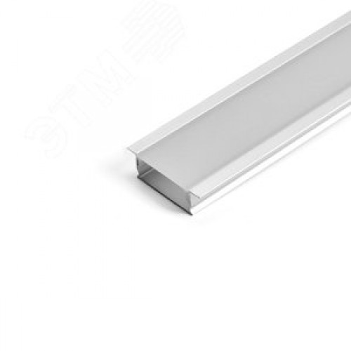 Профиль встраиваемый алюминиевый 1 м матовый экран 2 заглушки для светодиодных лент