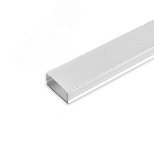 Профиль накладной алюминиевый 1 м матовый экран 2 заглушки 2 крепежа для светодиодных лент