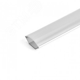 Профиль угловой алюминиевый 1 м с матовым экраном 2 заглушки 2 крепежа для светодиодных лент