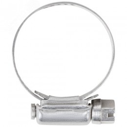 Хомут обжимной просечной 18-32мм нержавеющая сталь ширина 12.7мм
