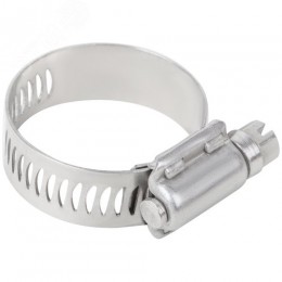 Хомут обжимной просечной 18-32мм нержавеющая сталь ширина 12.7мм