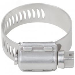 Хомут обжимной просечной 18-32мм нержавеющая сталь ширина 12.7мм