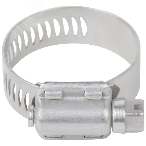 Хомут обжимной просечной 18-32мм нержавеющая сталь ширина 12.7мм