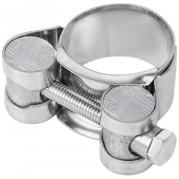 Хомут обжимной силовой шарнирный 23-25мм нержавеющая сталь