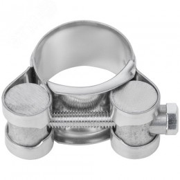 Хомут обжимной силовой шарнирный 23-25мм нержавеющая сталь